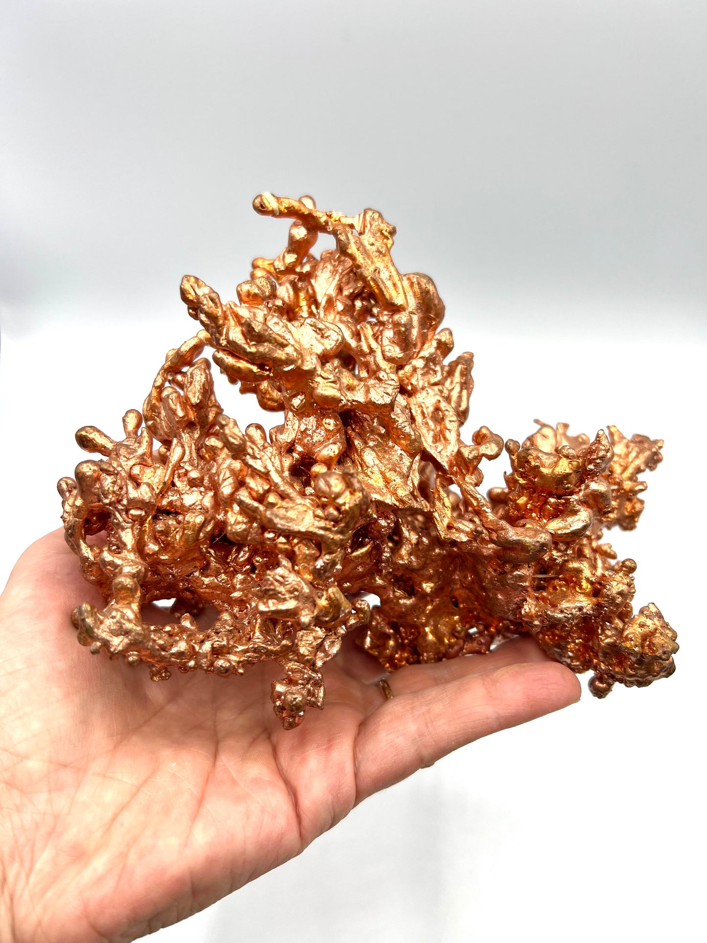 Native Natural Raw Copper Large Molten Copper Abstract Sculpture 3.9lb