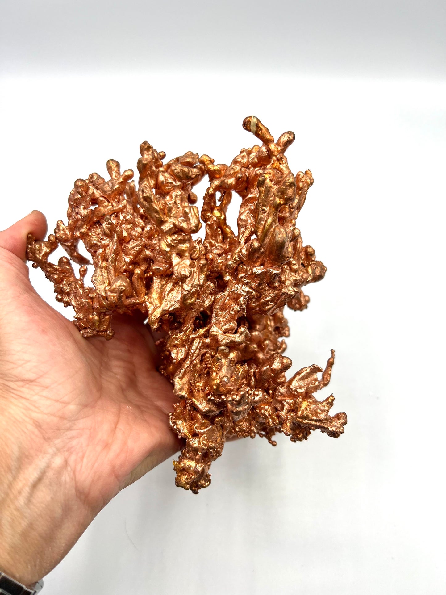 Native Natural Raw Copper Large Molten Copper Abstract Sculpture 3.9lb