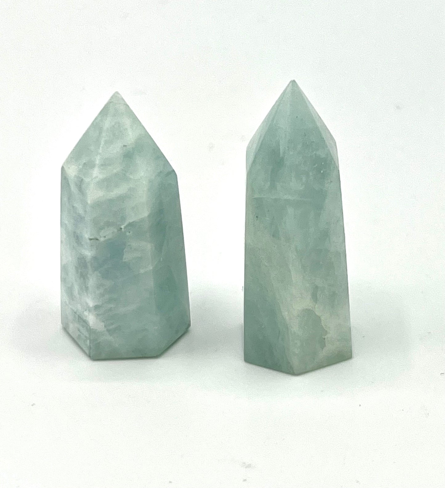 Set of Two 2 Larimar Point Towers AAA High Quality Great Gift for Friends, Girl Friend, Mothers Dolphin Stone