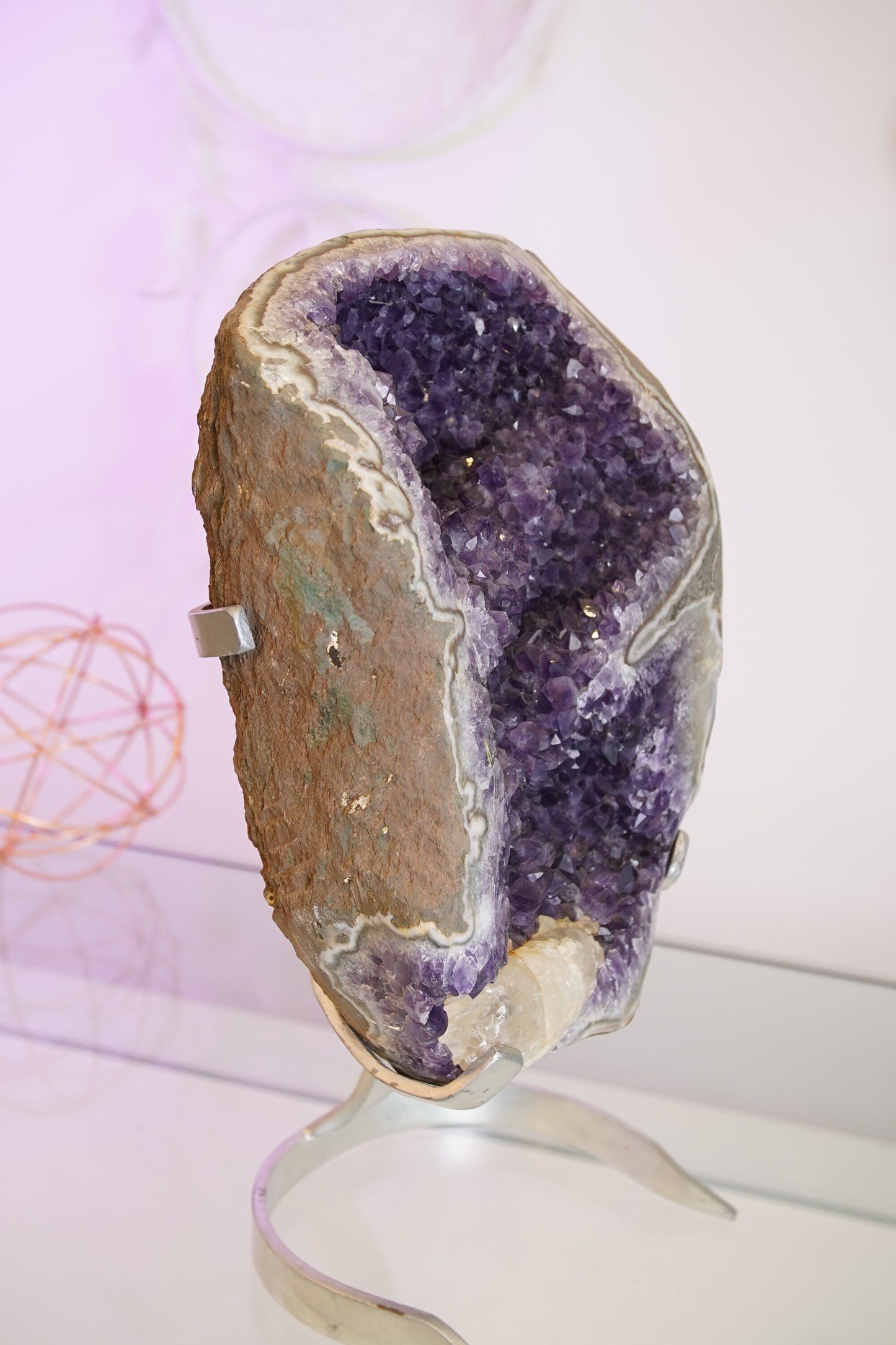 Large Amethyst Geode with Stand